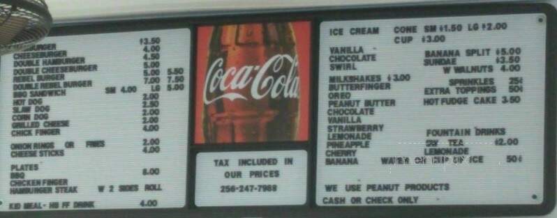 Marty's Stew Shack - Anderson, AL menu_pic