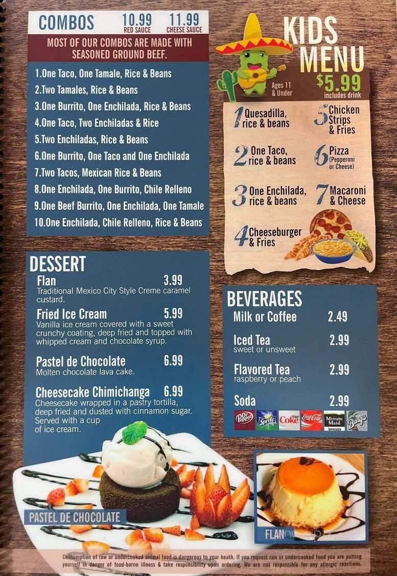 Los Sauces - Nevada, MO menu_pic