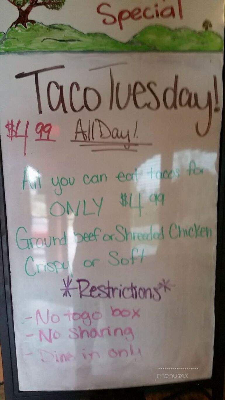 Los Sauces - Nevada, MO menu_pic