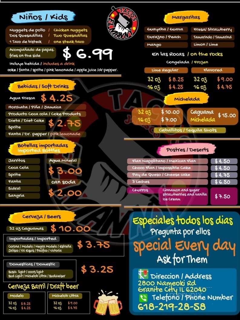 Tacos el Manny - Granite City, IL menu_pic