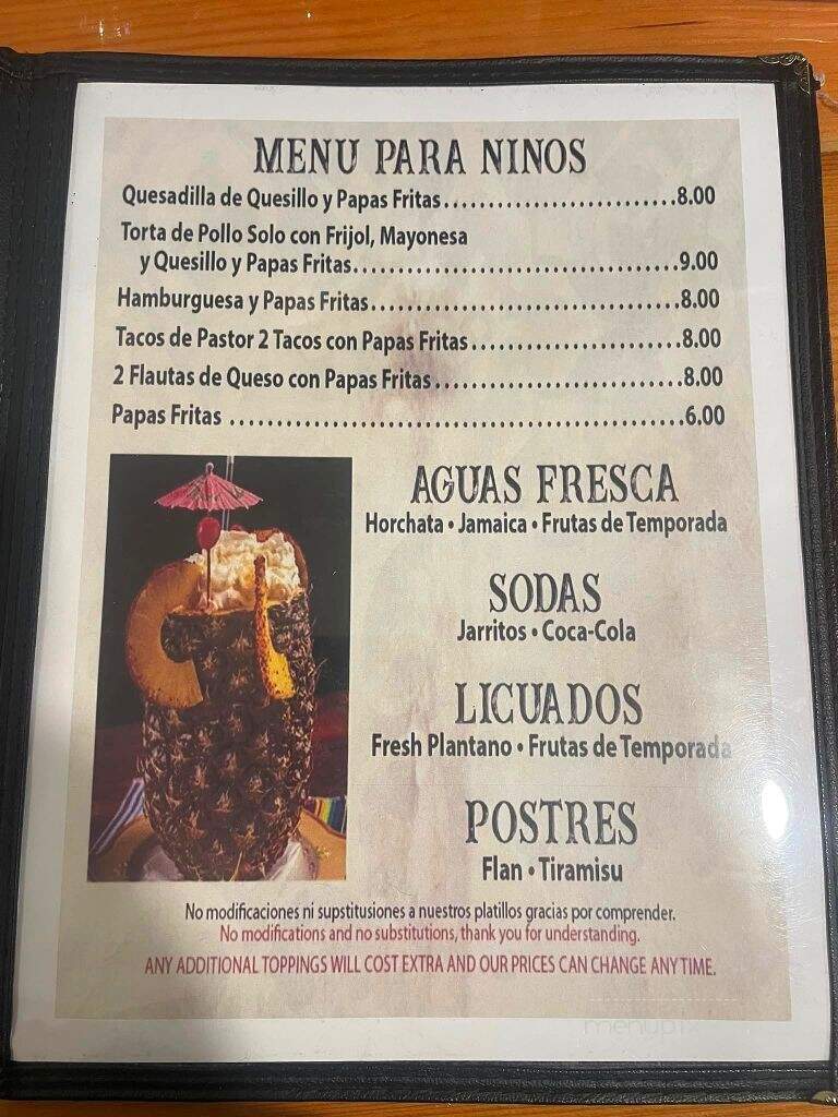 Casa Puebla - Cherry Hill, NJ menu_pic
