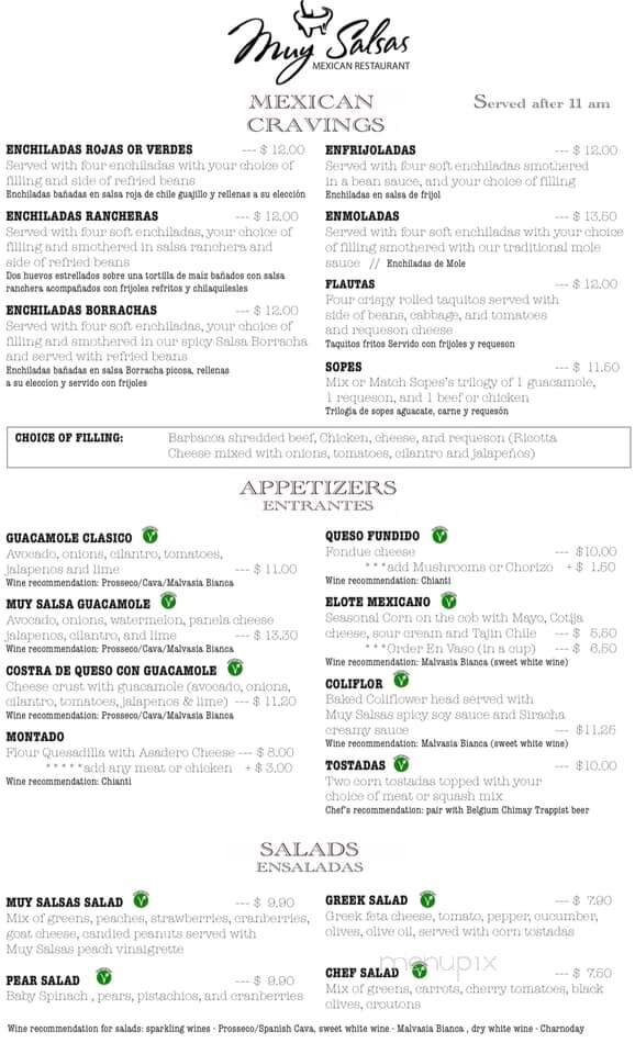 Muy Salsas - Los Alamos, NM menu_pic