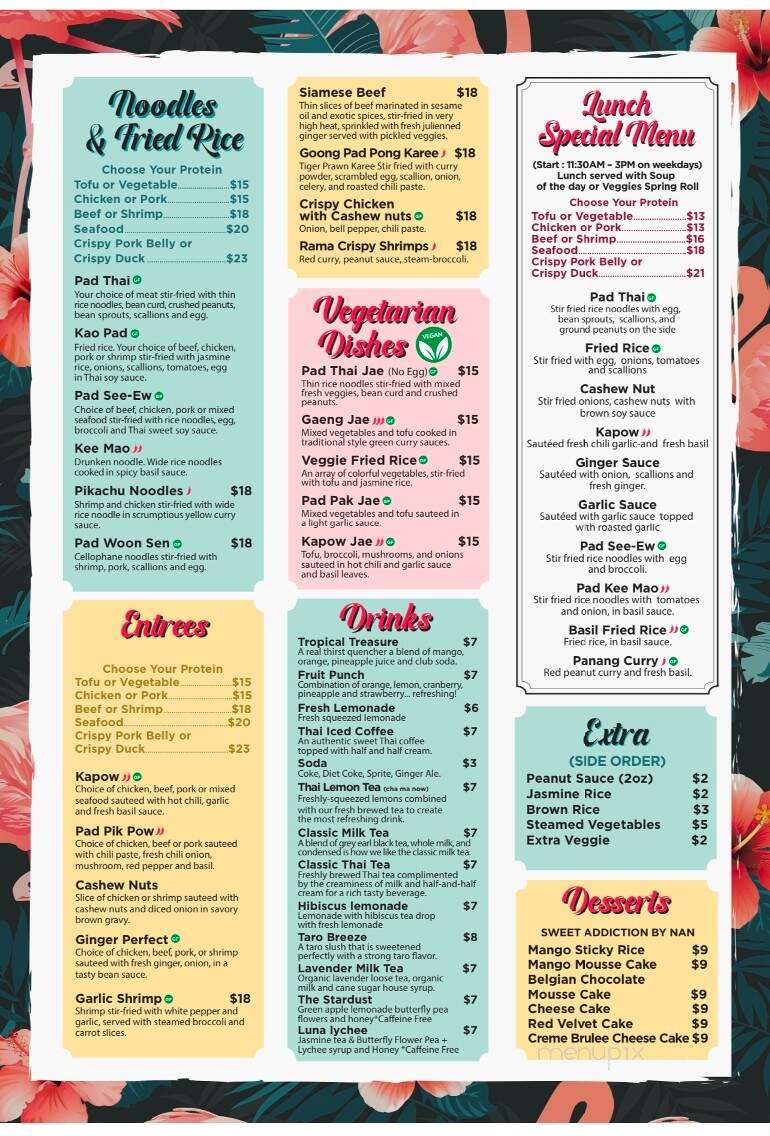 Nan's Thai To-Go - Fredericksburg, TX menu_pic