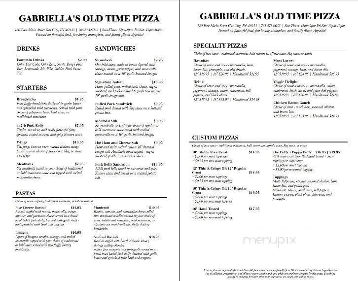 Gabriella's Old Time Pizza - Gas City, IN