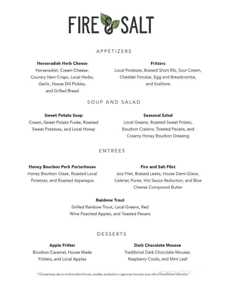 Fire & Salt - Oak Ridge, TN menu_pic