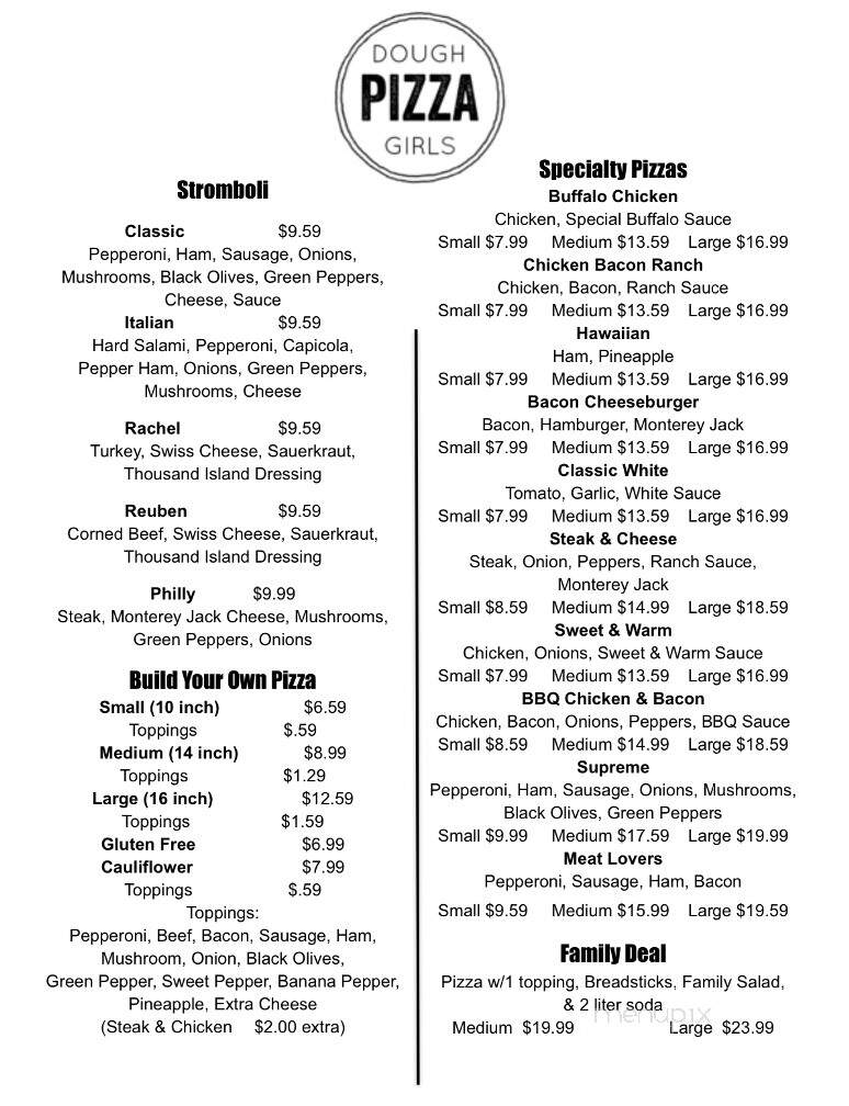Dough Girls Pizza - Rockwood, PA menu_pic