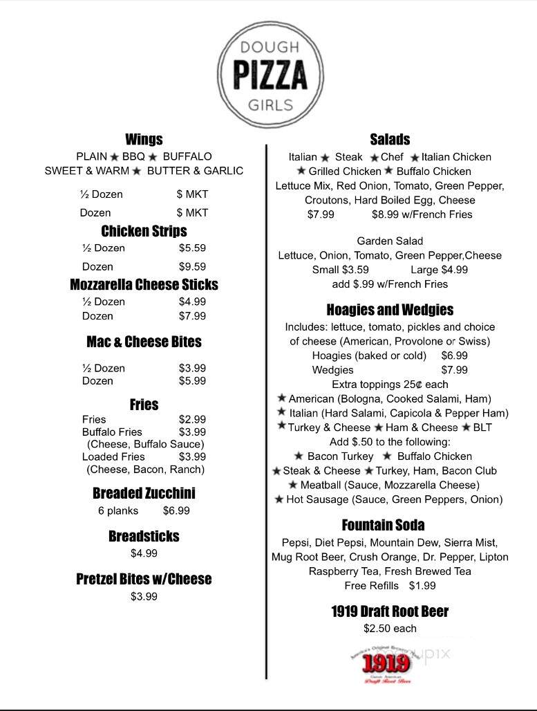 Dough Girls Pizza - Rockwood, PA menu_pic