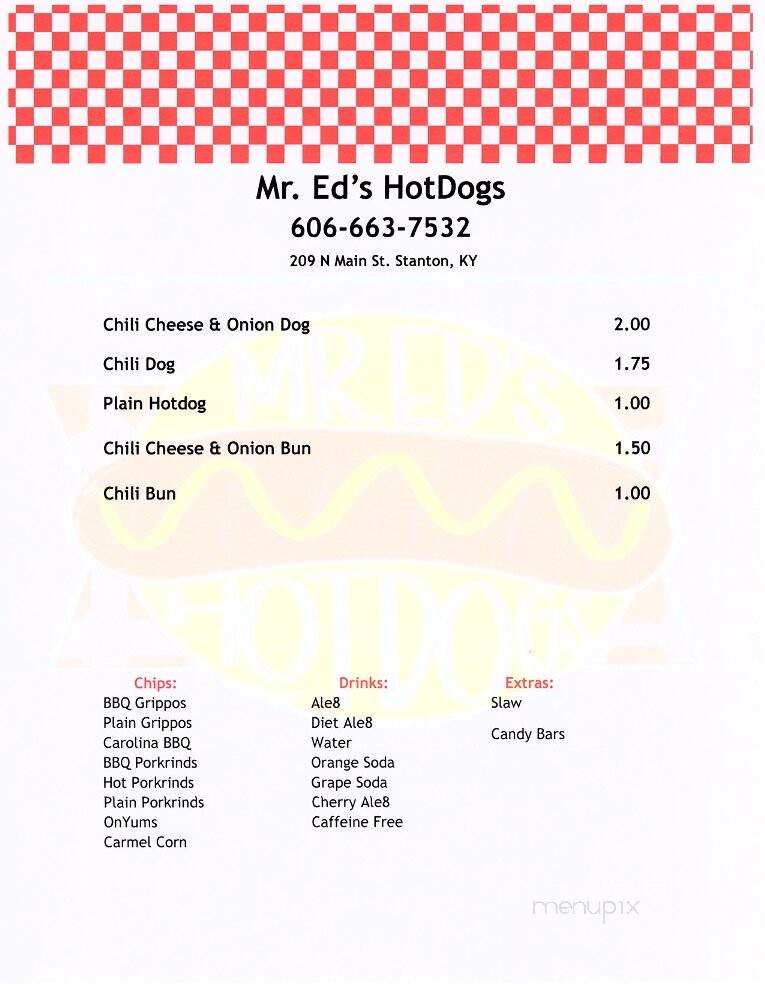 Mr Ed's Hot Dogs - Stanton, KY