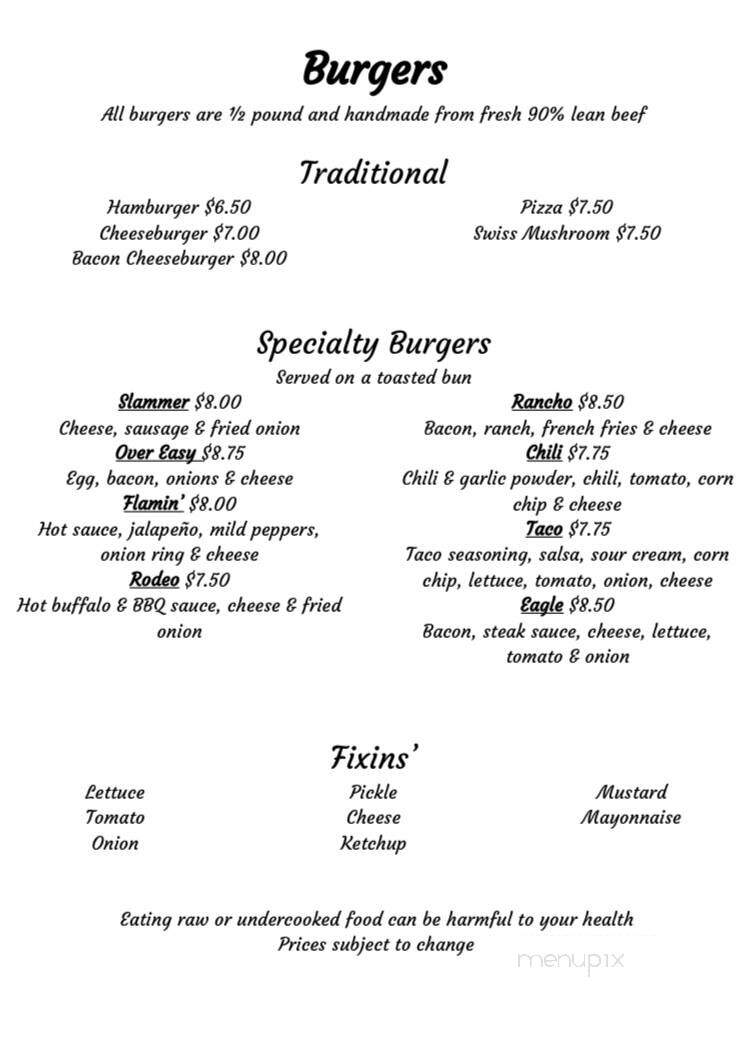 Eagles Nest - Broad Top City, PA menu_pic