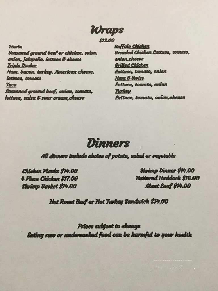 Eagles Nest - Broad Top City, PA menu_pic