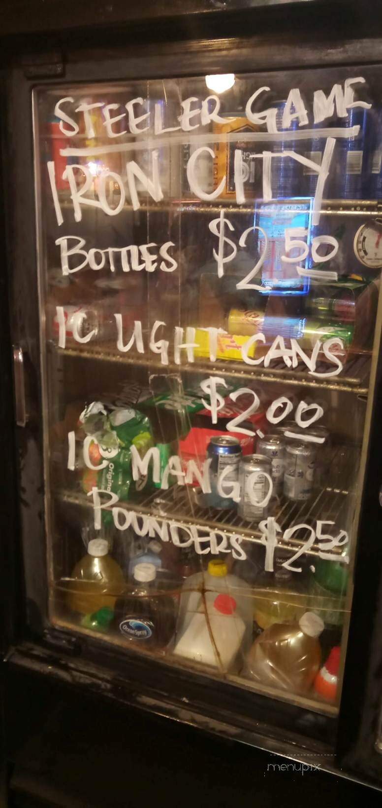 Jerry's Corner Bar Incorporated - Linesville, PA menu_pic