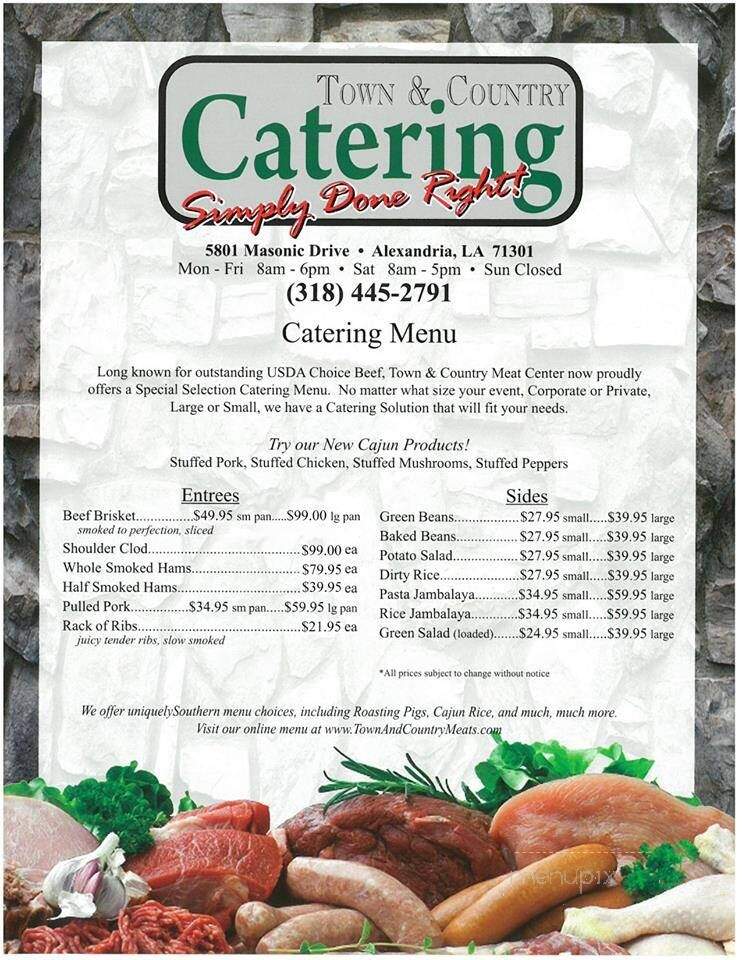Town & Country Meat Center - Alexandria, LA menu_pic