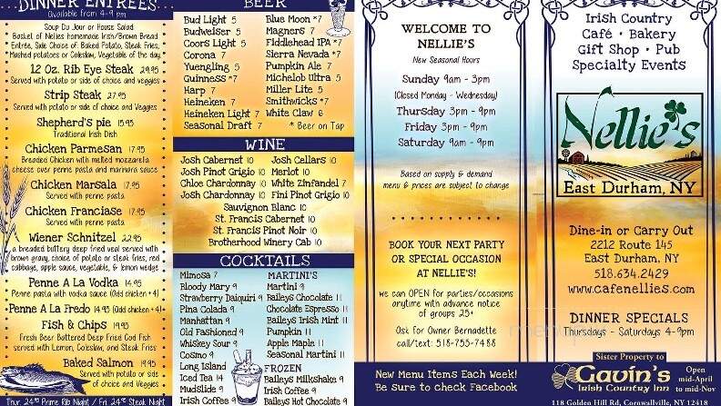 Nellie's - East Durham, NY menu_pic