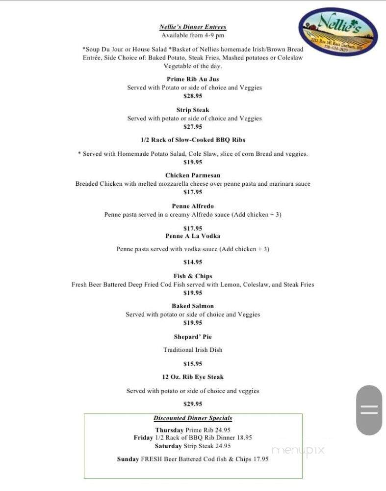 Nellie's - East Durham, NY menu_pic