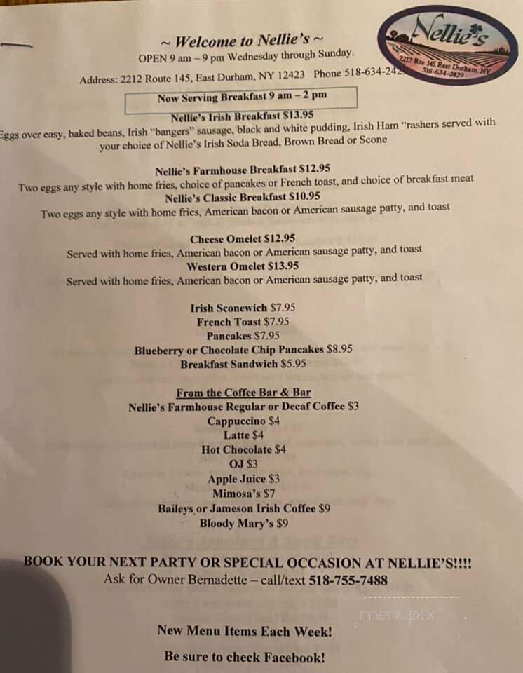 Nellie's - East Durham, NY menu_pic