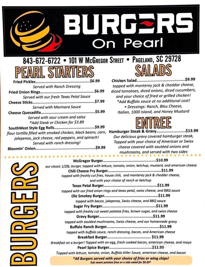 Burgers on Pearl - Pageland, SC