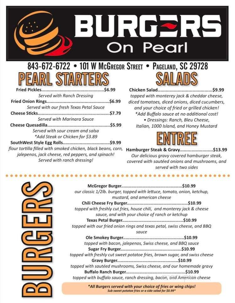 Burgers on Pearl - Pageland, SC