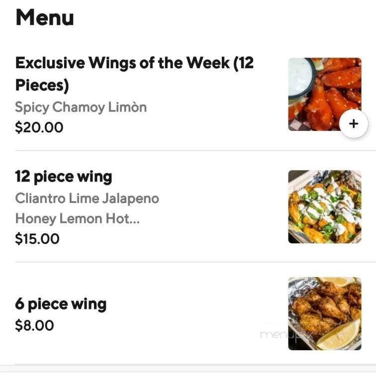 Pacaw's Wings and Things - Tucson, AZ menu_pic