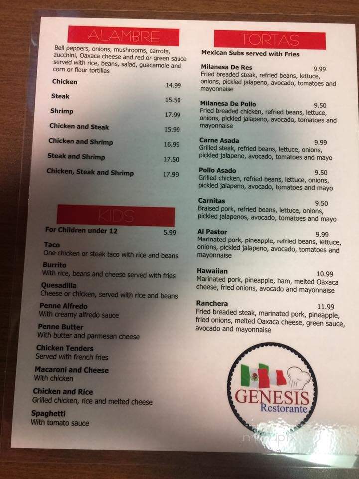 Genesis Pizza and Mexican Restaurant - Easton, MD