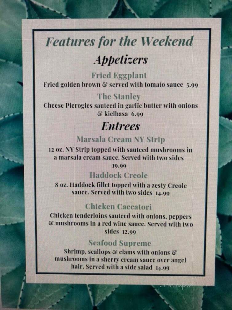 Junction 21 - Nicholson, PA menu_pic