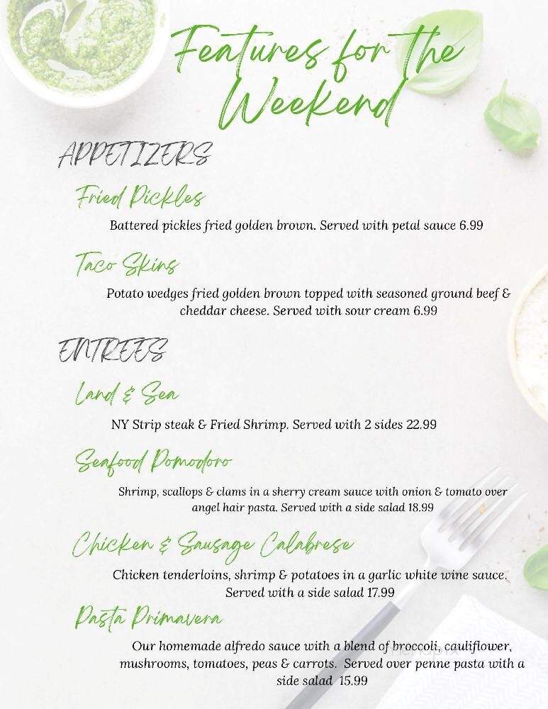 Junction 21 - Nicholson, PA menu_pic