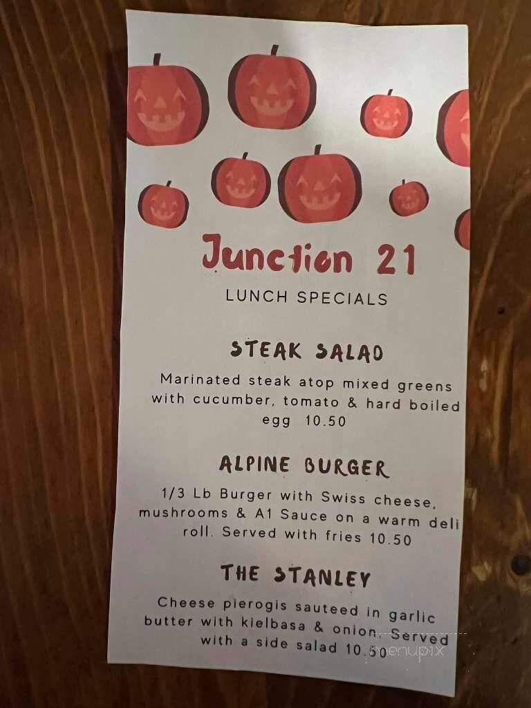 Junction 21 - Nicholson, PA menu_pic