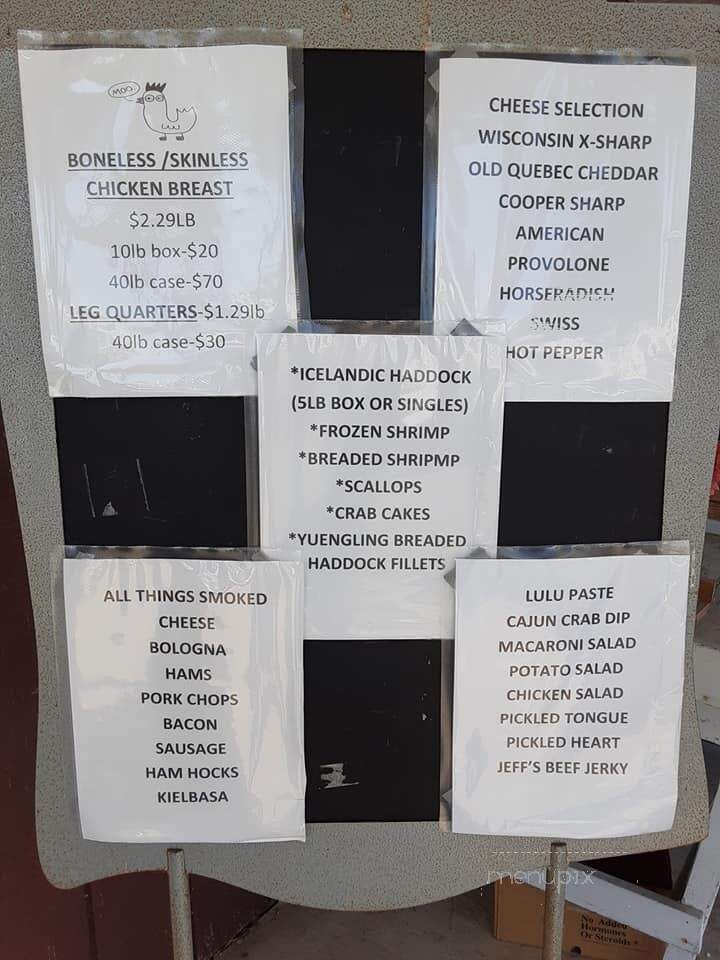 Mertz Meats - Northumberland, PA menu_pic