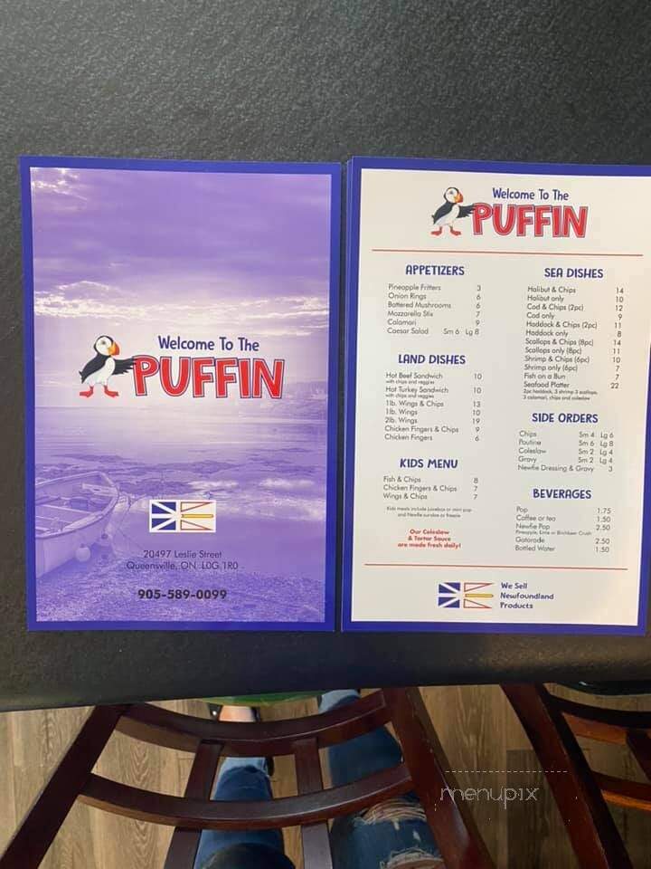 The Puffin - Queensville, ON menu_pic