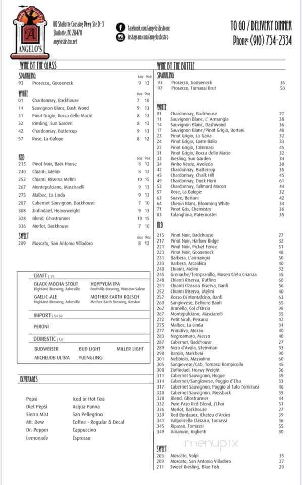 Lucca Italian Chophouse - Shallotte, NC menu_pic