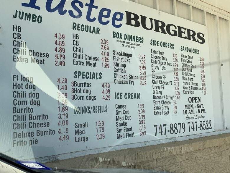 Tastee Burgers - Lubbock, TX