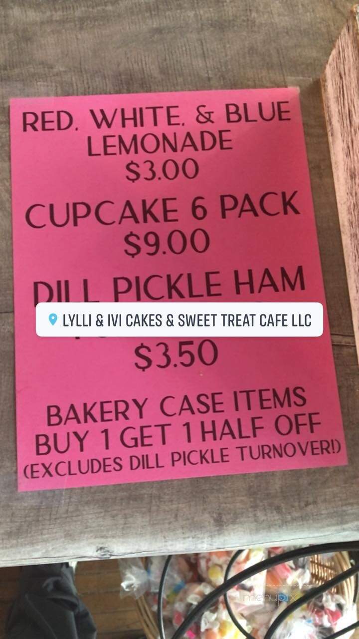 Lylli & Ivi Cakes & Sweet Treat Cafe - Galesville, WI menu_pic