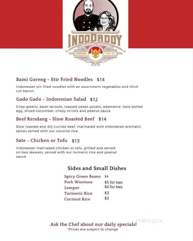 IndoDaddy - Bend, OR menu_pic
