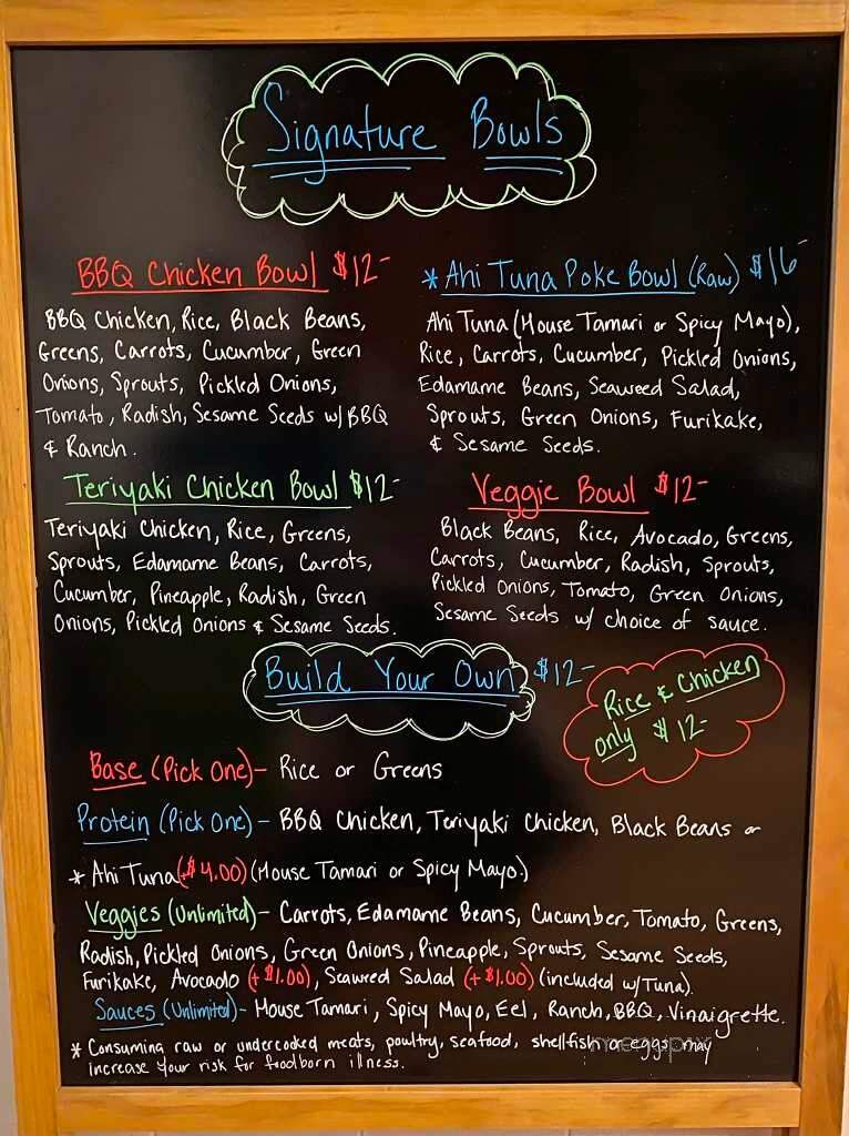 Zack's Bowl Shack - Roseburg, OR menu_pic