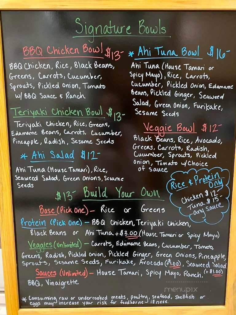 Zack's Bowl Shack - Roseburg, OR menu_pic