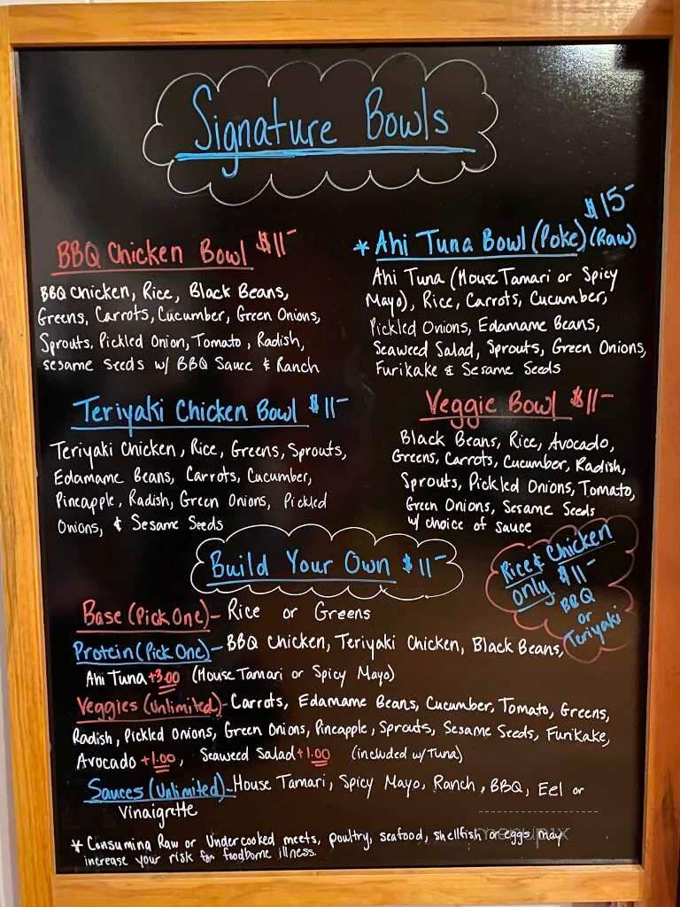 Zack's Bowl Shack - Roseburg, OR menu_pic