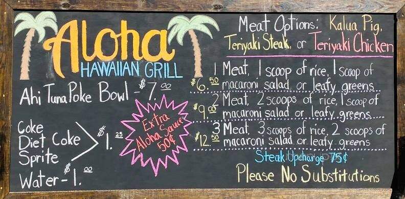Aloha Hawaiian Grill - Demopolis, AL menu_pic