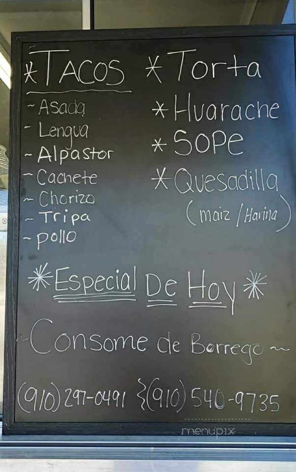 San Juan Mixtepec Restaurante Y Tienda - Rocky Point, NC menu_pic