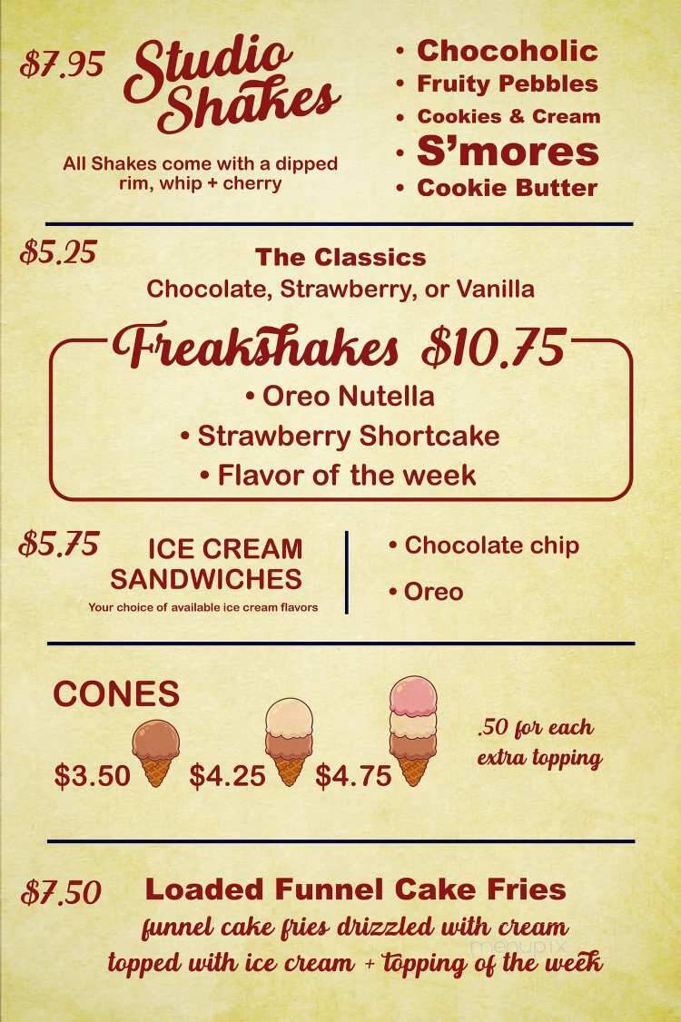 Studio 66 - Holbrook, AZ menu_pic