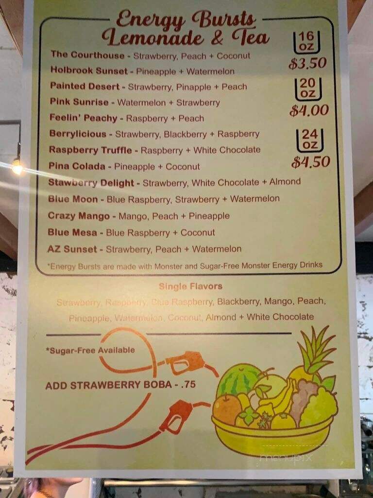 Studio 66 - Holbrook, AZ menu_pic