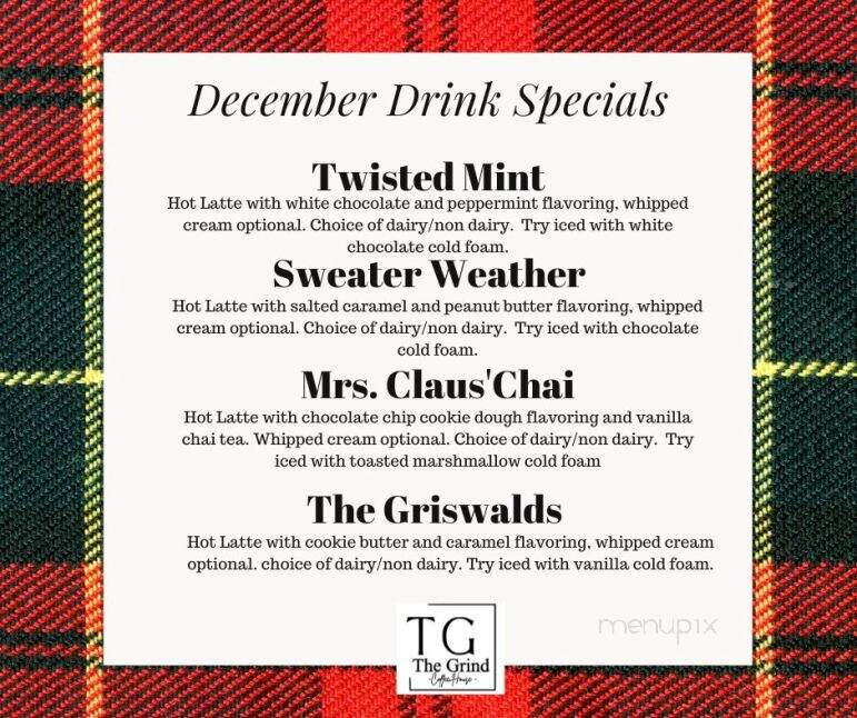 The Grind Coffee House - Manistique, MI menu_pic