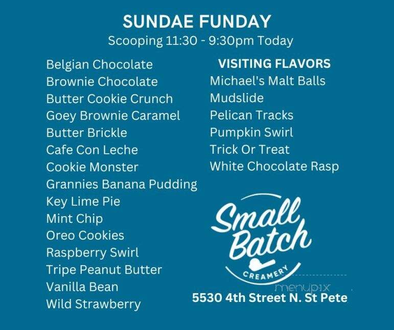 Small Batch Creamery - St. Petersburg, FL
