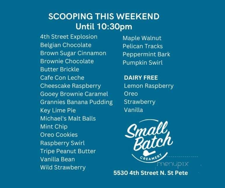Small Batch Creamery - St. Petersburg, FL