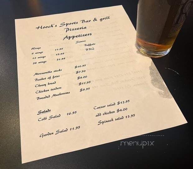 Hooch's Sports Bar & Grill Pizzeria - Roseville, CA menu_pic