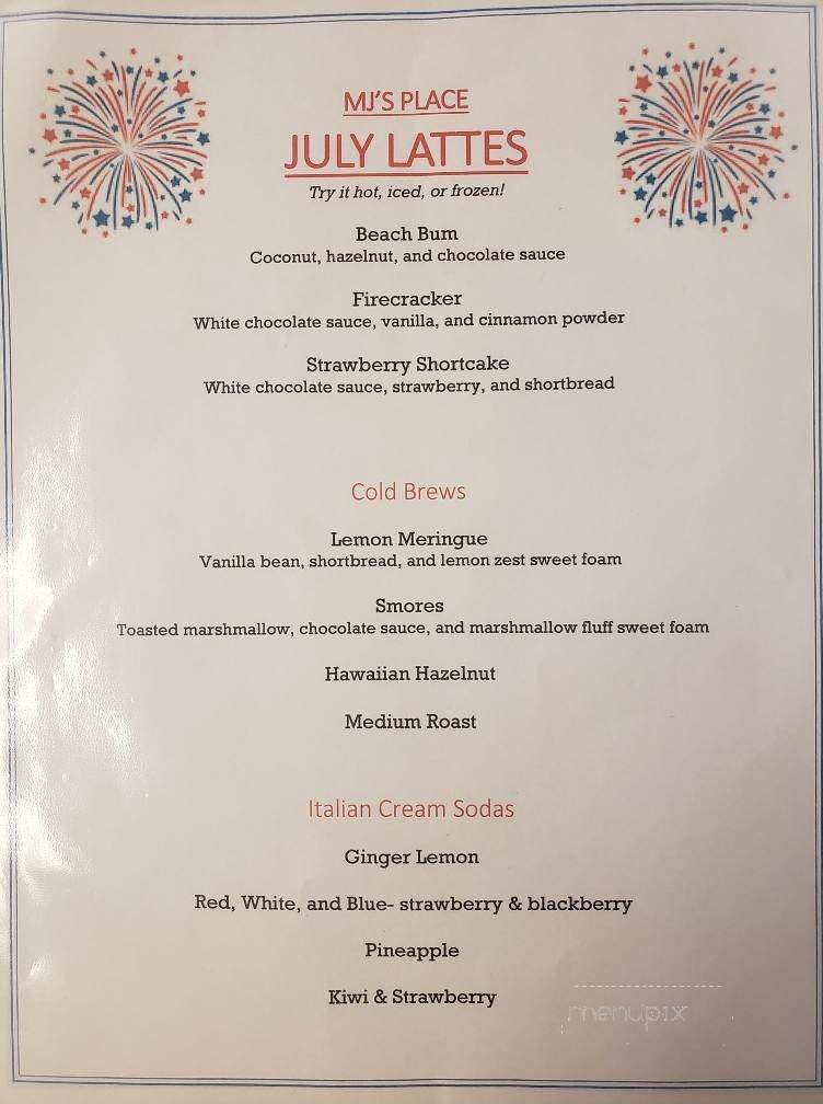 MJ's Place - Niceville, FL menu_pic