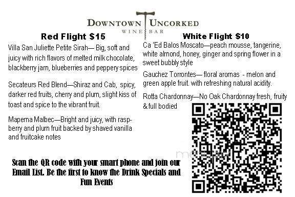 Downtown Uncorked - College Station, TX menu_pic
