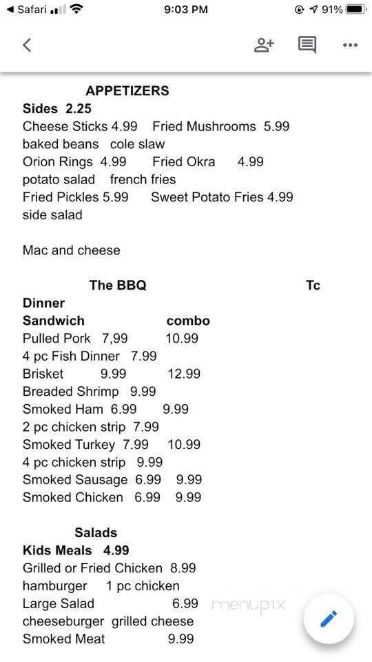 Mulligan's BBQ - Meriden, KS menu_pic