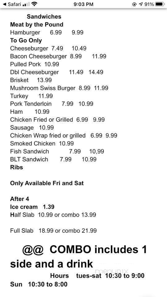 Mulligan's BBQ - Meriden, KS menu_pic