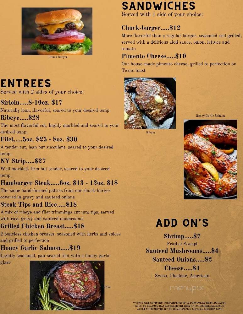 Steakhouse Of Helena - Helena, AL menu_pic