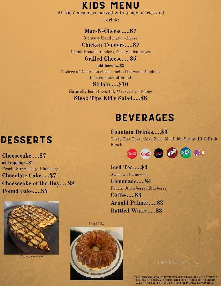 Steakhouse Of Helena - Helena, AL menu_pic