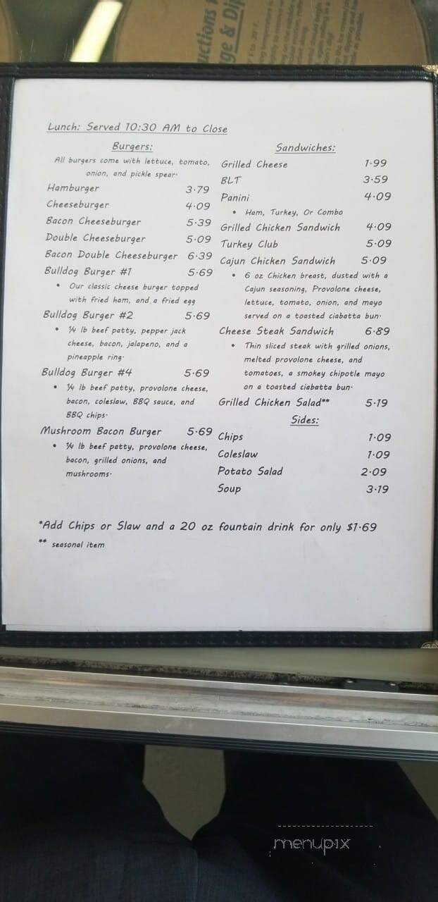 The Bulldog Brew - El Dorado Springs, MO menu_pic